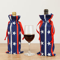 Bolsa de regalo Franela Decoración navideña Cubierta para botella de vino