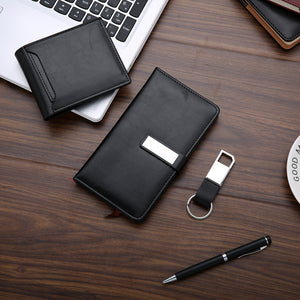 Business Notebook Set Customized  Notepad Keychain Wallet Set Gift Notepad Customized