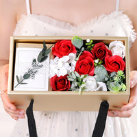 Caja de regalo con rosas y flores de jabón Ideas de regalos para el día de la madre Regalo 520 para el día de San Valentín