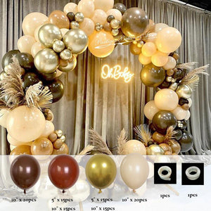 Conjunto de cadena de globos dorados vintage