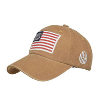 Gorra de béisbol bordada con bandera estadounidense de EE. UU.
