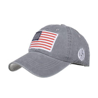 Gorra de béisbol bordada con bandera estadounidense de EE. UU.