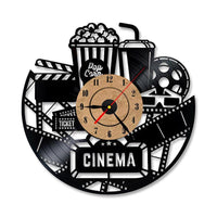 Retro Cinema Photography Vinyl Clocks
