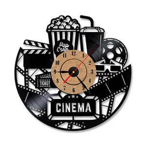 Retro Cinema Photography Vinyl Clocks