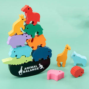Animal Balance Building Blocks Game