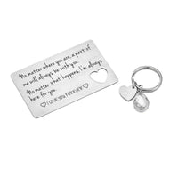 No Matter Where You Are Heart Keychain & Wallet Card Set
