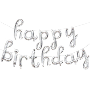 Conjunto de globos con letras de cumpleaños, decoración Swash