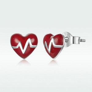 Red Heartbeat Earrings