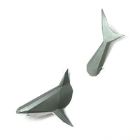 Origami Modelo De Papel Tiburón DIY Decoración De Pared 3D 
