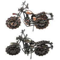 Vintage Iron Motorcycle Figurine
