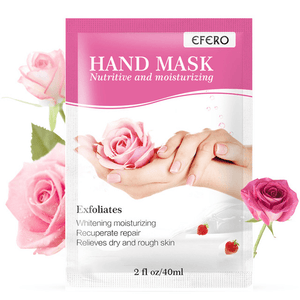 Mascarilla de manos hidratante de rosas