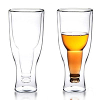 Dual Layer Pilsner Beer Bottle Glass
