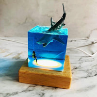 Creative Shark and Diver Nighlight