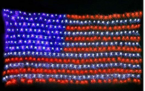 Luces de red LED con bandera de Estados Unidos