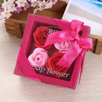Caja de regalo de flores de jabón de rosas
