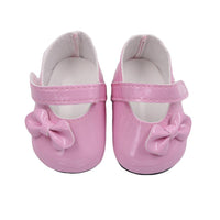 Doll Shoes Solid Color Bow Shoes

