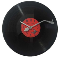 Horloge murale rétro pour lecteur de disque vinyle
