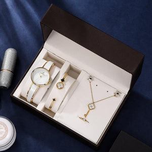 Caja de regalo Conjunto de relojes Pulsera Collar Pendiente Anillo Conjunto