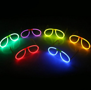 Gafas fluorescentes con brillo de colores aleatorios