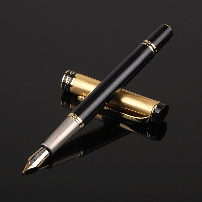 Bolígrafos de caligrafía de metal con punta dorada