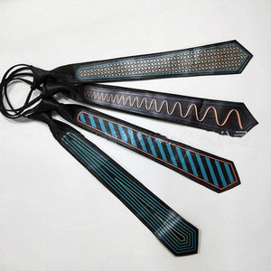 Cravate lumineuse couleur lumineuse colorée à commande vocale cadeaux de Noël en option