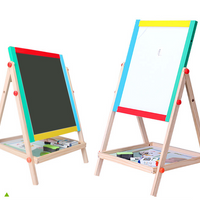 Colorful Wooden Chalkboard/Whiteboard Easel