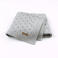 Baby Blanket Knitted Leaves Hollow Blanket Baby