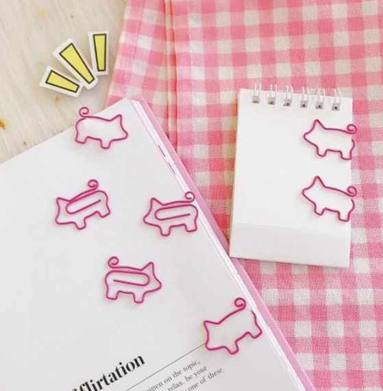 Pink Flamingo and Pig Paperclips