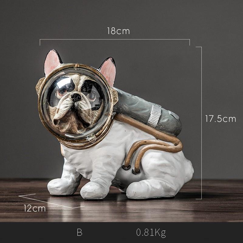 Figurine décorative de chien aérospatial