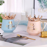 Queen of Everything Crown Lid Ceramic Mug
