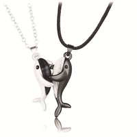 Whale Love Couple Necklace Pair Of Magnetites
