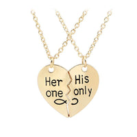 Her One His Only Couple’s Necklace Set
