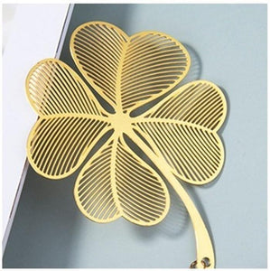 Golden Metal Leaf Bookmark