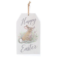Happy Easter Tag Shape Wall Hanging
