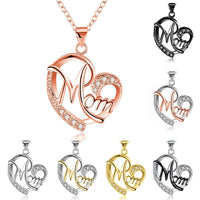 European And American Women\'s Necklaces  Mom Color Separation Heart-shaped Diamonds 2021 Wish Explosive Mother'  Day Gifts Across The Border
