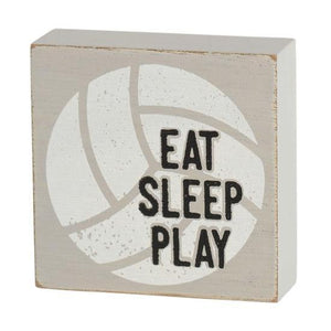 Letrero de caja de deportes Eat Sleep Play