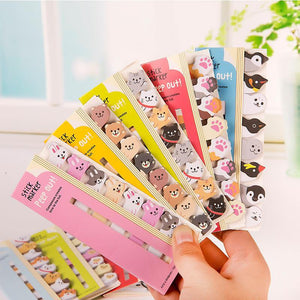 Peep Out Cartoon Animal Sticky Note Flags