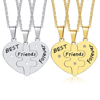 Best Friends Forever Heart Puzzle Necklaces (3 Pcs)