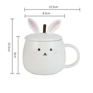 Cartoon Bunny Mug With Lid