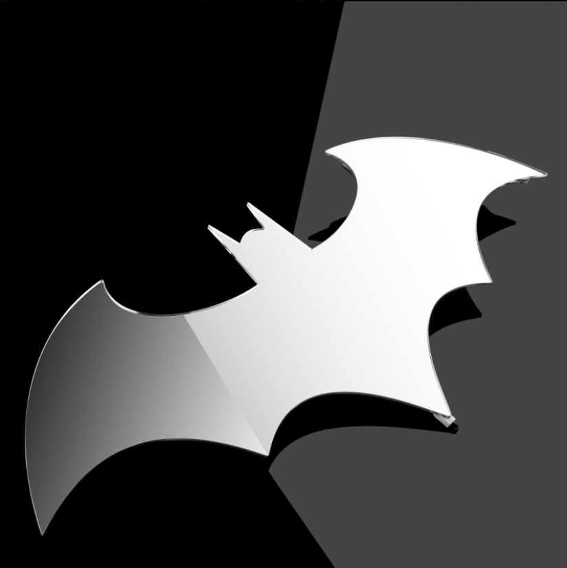 Batman Symbol Mirrored Light