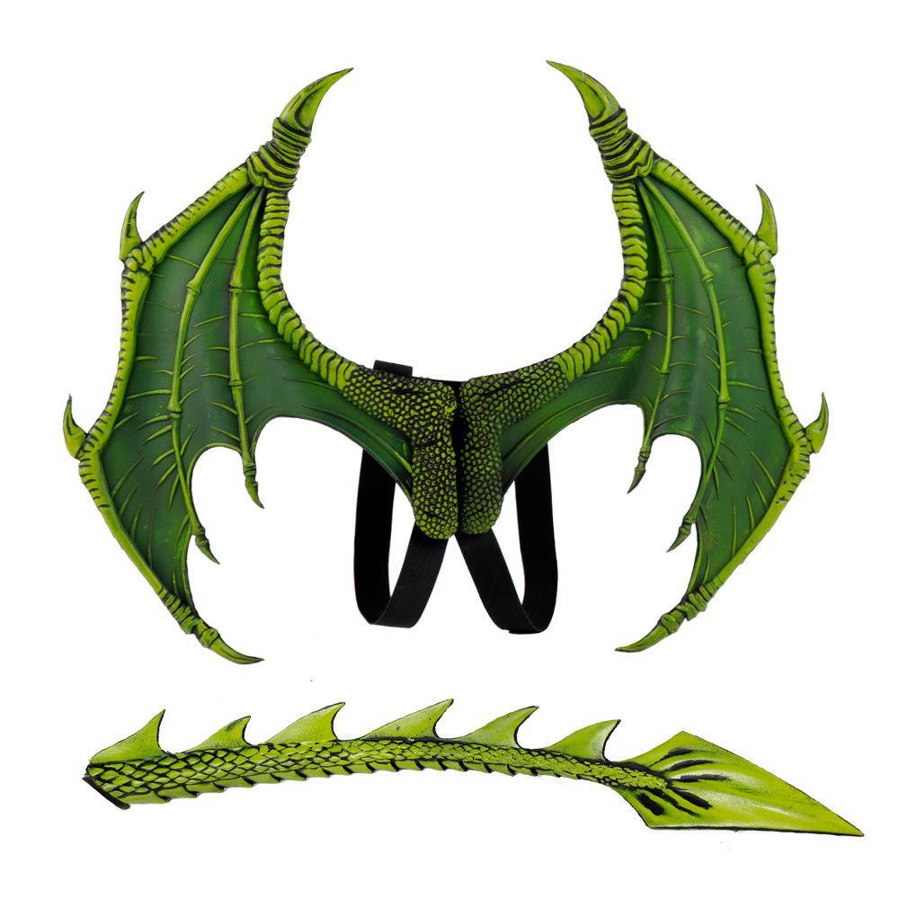 Accessoires de costume d'ailes et de queue de dragon