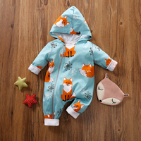 Fox Pattern Hooded Jumpsuits (Baby/Toddler)