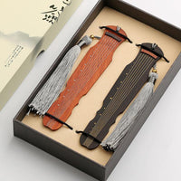 Coffrets cadeaux de marque-pages en bois sculpté chinois