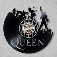 Horloge murale en forme de disque vinyle Queen
