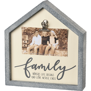 Family Love Never Ends - Inset Box Frame