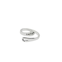Faith and Cross Wrap Ring
