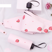 Strawberry & Hearts Pattern Umbrellas