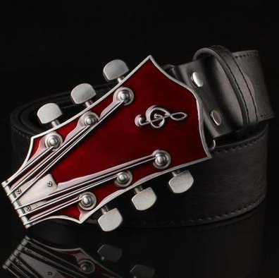 Cinturones con hebilla de guitarra