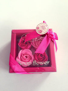 Caja de regalo de flores de jabón de rosas