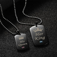 Her King & His Queen Couple Necklaces & Keychains
